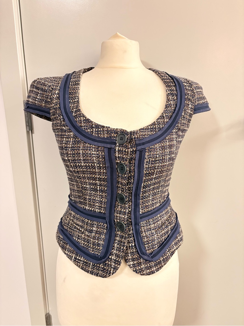 BCBG MazAzria short sleeve jacket/vest . Size XS